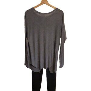 Aritzia Wilfred Dark Gray Open Back Top in Small